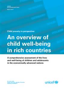 UNICEF Innocenti Research Centre Report Card 7 Child poverty in perspective: