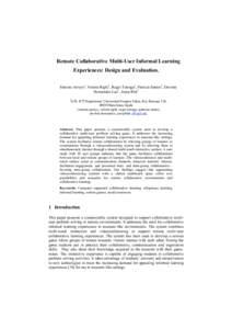 Behavior / Human communication / Educational psychology / Computer-mediated communication / Multimodal interaction / Computer-supported collaborative learning / Collaborative software / Videoconferencing / Collaborative workspace / Collaboration / Groupware / Education