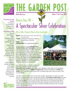 Blooms Days Issue Silver Anniversary Friends Committee Dr. Joe Johnson & Mrs. Deborah DiPietro, Honorary Co-Chairs