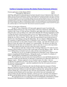 Southern Campaign American Revolution Pension Statements & Rosters Pension application of John Martin S30563 Transcribed by Will Graves f39VA[removed]