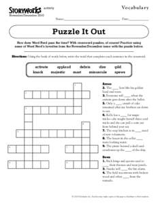 Human behavior / Crosswords / Games / Puzzle