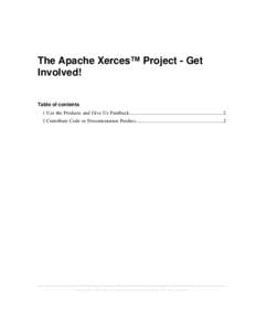 The Apache Xerces™ Project - Get Involved!
