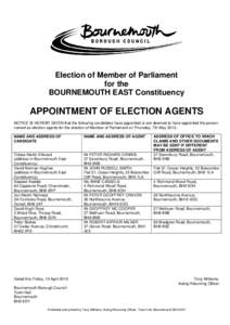 Microsoft Word - PG Appointment of Election Agents Published