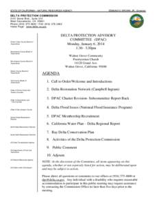 STATE OF CALIFORNIA – NATURAL RESOURCES AGENCY  EDMUND G. BROWN, JR., Governor DELTA PROTECTION COMMISSION 2101 Stone Blvd., Suite 210