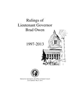 Rulings of Lieutenant Governor Brad Owen[removed]
