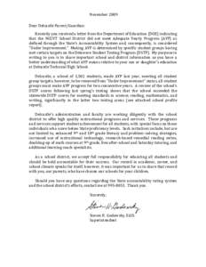 Education reform / No Child Left Behind Act / Delcastle Technical High School / Lancaster County /  Pennsylvania schools / Harrisburg School District / Standards-based education / Education / Adequate Yearly Progress