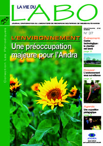 LABO LA VIE DU Collection Les Périodiques  JOURNAL D’INFORMATION DU LABORATOIRE DE RECHERCHE SOUTERRAIN DE MEUSE/HAUTE-MARNE