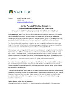 Contact:  Meagan Manning, Veritix® [removed]removed]
