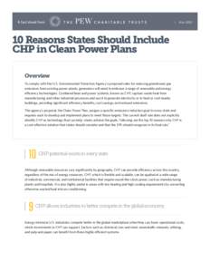 A fact sheet from  MarReasons States Should Include CHP in Clean Power Plans