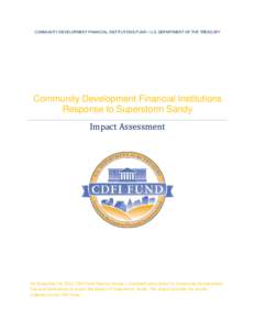 Community Development Financial Institutions Response to Superstorm Sandy