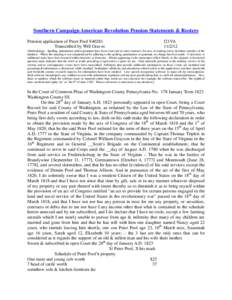Southern Campaign American Revolution Pension Statements & Rosters Pension application of Peter Pool S40281 Transcribed by Will Graves f21VA[removed]