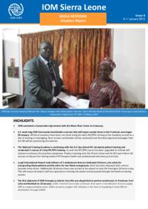 IOM Sierra Leone EBOLA RESPONSE Situation Report Issue[removed]January 2015