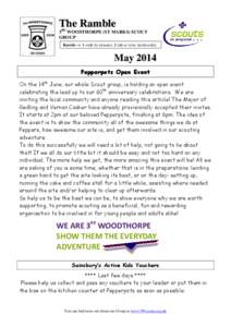 The Ramble  3RD WOODTHORPE (ST MARKS) SCOUT GROUP Ramble –v. 1 walk for pleasure. 2 talk or write incoherently