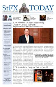 StFX  St. Francis Xavier University’s monthly newsletter Today WWW.Stfx.ca/today