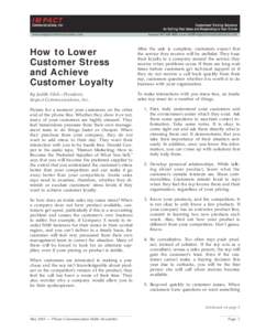 How to Lower Customer Stress and Achieve Customer Loyalty