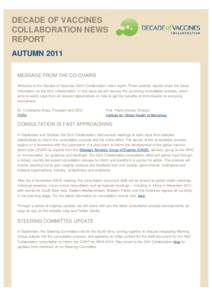 Decade of Vaccines Collaboration News Report – Autumn 2011