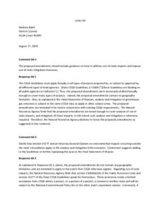 Letter 60 Barbara Baird District Counsel South Coast AQMD  August 27, 2009