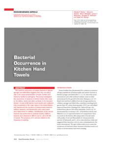 PEER-REVIEWED ARTICLE  Charles P. Gerba,1* Akrum H. Tamimi,1 Sherri Maxwell,1 Laura Y. Sifuentes,1 Douglas R. Hoffman2 and David W. Koenig2