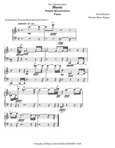 (For Anaximander)  Music Simple Quantization Piano