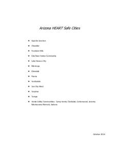 Arizona HEART Safe Cities   Apache Junction  Chandler  Fountain Hills  Gila River Indian Community