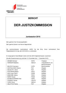 Grand Conseil Commission de justice Grosser Rat Justizkommission  BERICHT