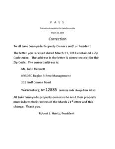 Microsoft Word - P   A   L   S Correction notice March 25,2014