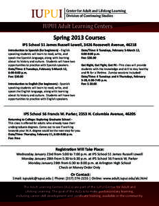 Association of Public and Land-Grant Universities / Coalition of Urban and Metropolitan Universities / Indiana University – Purdue University Indianapolis / Adult education / Academia / North Central Association of Colleges and Schools / Education / American Association of State Colleges and Universities