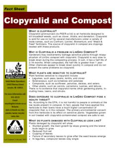 Clopyralid and Compost Fact Sheet