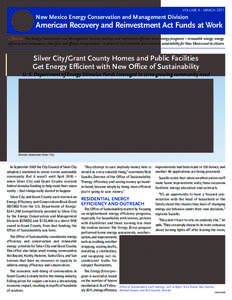VOLUME 4 - MARCH[removed]New Mexico Energy Conservation and Management Division American Recovery and Reinvestment Act Funds at Work Mission: The Energy Conservation and Management Division develops and implements effectiv