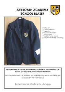 Arbroath Academy School Blazer