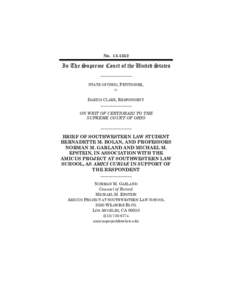 NoIn The Supreme Court of the United States _______________ STATE OF OHIO, PETITIONER, v.