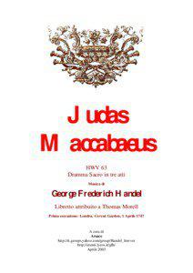 Judas Maccabaeus HWV 63