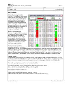 QCharts Release Notes - Jay Frank, Product Manager  Page 1 of 1 A product of eSignal