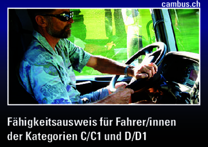 cambus.ch  Fähigkeitsausweis für Fahrer/innen der Kategorien C/C1 und D/D1  Überblick