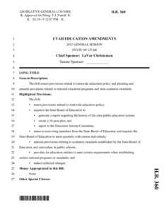 LEGISLATIVE GENERAL COUNSEL 6 Approved for Filing: T.J. Nuttall:07 PM 6 H.B. 360