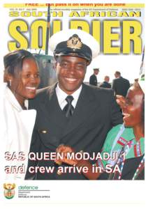 SA SOLDIER The official monthly magazine of the SA Department of Defence 4  From the