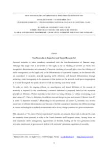 NET NEUTRALITY I S IMPERFECT AND SHOULD REMAIN SO! NICOLAS CURIEN – 14 DECEMBER[removed]PROFESSOR EMERITUS, CONSERVATOIRE NATION AL DES ARTS ET MÉTIE RS, PARIS EUROPEAN UNIVERSITY INSTITUTE ROBERT SCHUMAN CENTRE FOR ADV