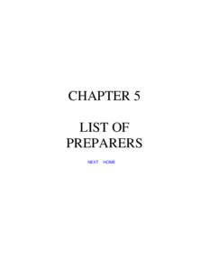 CHAPTER 5 LIST OF PREPARERS NEXT  HOME