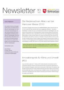 Newsletter Liebe Mitglieder! 1 2010