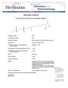 SPECIFICATIONS VECTRA MPEG EPSILON MALEIMIDE 30,000 Da O N NH