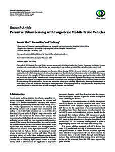 Hindawi Publishing Corporation International Journal of Distributed Sensor Networks Volume 2013, Article ID[removed], 7 pages http://dx.doi.org[removed][removed]Research Article