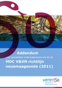 Addendum voor specialisten ouderengeneeskunde bij de MDC V&VN richtlijn neusmaagsonde (2011)