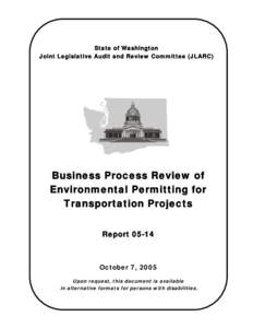 Final Report - Business Process Review of Environmental Permitting for Transportation Projects