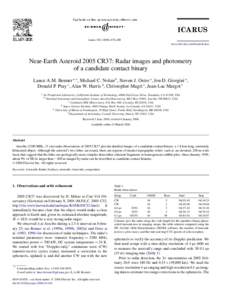 Bacchus / Castalia / KY26 / Toutatis / Rosema / Icarus / Asteroid / Jean-Luc Margot / Giorgini / Planetary science / Main Belt asteroids / Steven J. Ostro