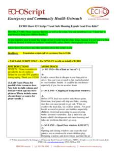 Chemistry / Lead / Painting and the environment / Occupational safety and health / Lead paint / Paints / Lead poisoning / Adult Blood Lead Epidemiology and Surveillance / Saint Paul Neighborhood Network / Computing / Toxicology / Matter