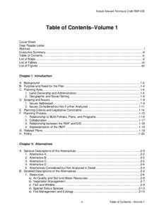 Table of Contents-Volume 1