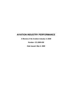 A Review of the Aviation Industry in 2008: 10th Edition