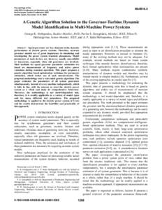 A Genetic Algorithm Solution to the Governor-Turbine Dynamic Model Identification in Multi-Machine Power Systems