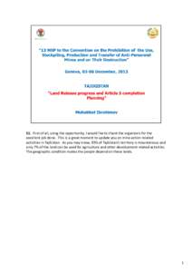 Microsoft PowerPoint - Tajikistan - Presentation for Geneva meeting_December_2013 [Compatibility Mode]