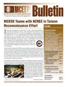 MCEER Teams with NCREE in Taiwan Inside Reconnaissance Effort I